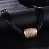 Anhänger Halsketten 2023 Halsreifen Frauen Schmuck Halsband Halskette Layered Kurz Echtes Leder Kette Statement Vintage Frau