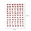 Nail Stickers 1PC 3D Sticker Black Heart Love Self-Adhesive Simple DIY Sliders Manicure Decals Transfer Art Decoration