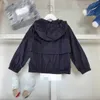 Kids Coats Designer Kids Zipper Coats Color Couleur Enfant Veste à capuche taille 100-160 cm Fashion Long Light Light Thin Baby Outwear