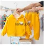 Clothing Sets Girls Sets Winter Thick Plush Kids Clothes 2021 New Cute Cartoon Flannel CaotsPant 2pcs Girls Sports Suit Children Clothing x0828