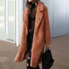 Womens Fur Faux Autumn Winter Long Teddy Coat Woman Ladies Thick Warm Jacket Female Pluf Fluffy Outwear 230828