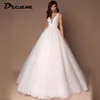 Robes sexy urbaines DREAM Tulle col en V profond sans manches princesse mariage 2023 à lacets perles appliques robe de mariée robe de bal robes De Novia 230828