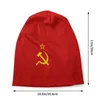 Bérets drapeau de l'union soviétique Bonnet chapeau tricot Hip Hop automne hiver Ski Skullies bonnets unisexe été chaud double usage casquettes