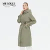 Womens Wool Blends MIEGOFCE Spring Autumn Fashion Long Trench Coat Female Hooded Belt Jacket Casual Loose Windbreaker Parka F23809 230828
