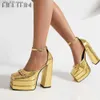 Hoog platform Spring Women Summer Heels Fashion Metallic Pumps Brand Designer Elegant Design Dress Shoes Big Size 48 T230828 185