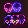 Neon Işık Partisi Led Aliens et renkli pembe LED Gece Işığı Yatak Odası Dekor Neon Sign Duvar Kağıdı Noel Neon Ampul HKD230825