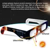 100 szt. Szklanki zaćmienia słonecznego przez Zatwierdzone przez NASA Fabrykę CE i ISO certyfikowane dla jakości optycznej zapewniają bezpieczne oglądanie słońca podczas zaćmienia słonecznego