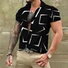 Chemises décontractées pour hommes Chemise hawaïenne pour hommes baroque 3D imprimé à manches courtes Tops surdimensionnés vêtements extérieurs streetwear vêtements masculins été