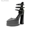 and Dress 2022 Spring Summer New Women's Fashion Sexy High Heels Party Wedding Patent Leather Platform Shoes T230828 0a71