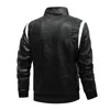 Herren Leder Kunstleder Herren Motorrad Lederjacke Frühling Herbst bestickt Skorpion Freizeit Bomberjacken Mäntel Herren Stehkragen PU Jacke 230828