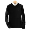 Herrenpullover Herren Herbst Casual Pullover Pullover Langarm Stickerei Harmont ONeck Solid Blaine Business Slim Fit 230828