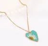 Colliers pendentif design de mode coeur amour collier pour femmes accessoires joli vert rose femmes bijoux cadeau