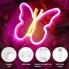 Coeur Saint Valentin LED Enseignes Au Néon Éclairage Salle De Jeux Décoration Suspendue Lampe De Nuit Chambre Alien Néons Mur Art Décor HKD230825