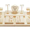 Jewelry Pouches Solid Wood Display Props Tray Ring Bracelet Necklace Earrings Jade Storage Rack
