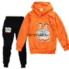 Kleidung Sets Vlad Niki Cartoon Hoodies für Kinder Jungen Sweatshirt Sets Mädchen Winter Kleidung Kinder Casual Trainingsanzug Mit Kapuze Mit Hosen x0828