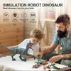 Animali elettrici/RC telecomandati Dinosauro Giocattoli Bambini RC Elettrico Walking Jurassic Dinosaur Simulazione Velociraptor Giocattolo con luce LED e ruggente x0828