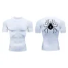 T-shirts voor heren Spinprint Compressieshirts voor heren Gym training Fitness ondershirts Korte mouw Sneldrogend Atletisch T-shirt Tops Sportkleding 230828