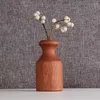 Vasen 1 Stück minimalistischer Stil Massivholz handgefertigte Vase Desktop-Dekoration Trockenblumen Retro Home