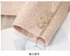 Giubbotti da donna Francese Vintage Piccole Donne Profumate Cappotto di Tweed Rosa 2023 Autunno O-Collo Monopetto Signore di Lana Tuta Sportiva Femme