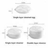 Double Boilers Multi-layer Round Plastic Steamer Multifunctional Egg Large Capacity Microwave Heating Kitchen Cookware