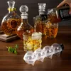 Creatori di cubetti di ghiaccio a 4 fori Stampo rotondo per hockey su ghiaccio Whisky Cocktail Vodka Palla Stampo per ghiaccio Bar Cucina per feste Scatola per il ghiaccio Strumento per gelatiera HKD230828