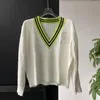 Women's Sweaters San Home Fashion Women Pullovers V-Neck Full Sleeves Preppy Sweater Tops Clothes