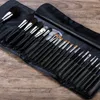Face Care Devices 24 Slots Portable Travel Makeup Brushes Holder for Home Supplies Cosmetic Make Up PU Roll Pouch Bag Black 230828