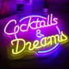 Cocktails Beer LED Neon Sign Wall Decor For Beer Bar Store Pub Club Nightclub Birthday Party Decorative Neon Night Light HKD230825