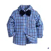 Camisetas Niño Niño Bebé Ropa de niño Manga larga Tops a cuadros Camisa de algodón Blusa Ropa de calle Trajes 2-7T Entrega de gota casual Niños M Dhbb0