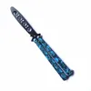 Coltello da allenamento Butter Fly Pratica coltelli pieghevoli non affilati blu per esercitarsi con lo strumento EDC