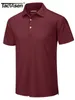 Erkek Polos Tacvasen Yaz Sıradan T-Shirts Mens Kısa Kollu Polo Gömlek Düğmesi İş Gömlekleri Hızlı Kuru Tee Spor Balıkçılık Golf Pullover 230828