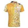 Men's Polos Gustav Klimt Casual T-Shirts Portrait Of Adele Polo Shirts Y2K Shirt Summer Short-Sleeve Printed Clothing Big Size 5XL 6XL