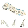 Bow Ties Shells Anchor Starfish Slipsar Män kvinnor Polyester 8 cm Ocean Beach Neck Tie Slim smala kostymer Tillbehör Gravatas Bröllop