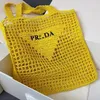 PRA Designer Bag Shoulder Bag Beach Bag Fashion Mesh Hollow Woven Shopping Bags for Summer Straw Tote Bag 230723 608