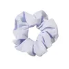 Solid Color Plaid Pattern Hair Ropes Big Size Soft Cloth Elastic Hair Ties Elegant Women Ponytail Holder Hair Scrunchies Accessory 2507