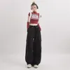 Kvinnor Pants Summer Y2K Style Cargo Womens 2023 Hip Hop Streetwear High midja Techwear Fashion Oversize Dance Women Trousers