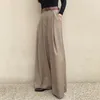 Damesbroek Koreaanse stijl Dames geplooide gedrapeerde broek Chique hoog getailleerde losse wijde pijpen Office Dames Effen kleur Lang Casual