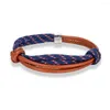 Braccialetti con ciondoli MKENDN Moda Sport Campeggio Paracord Corda Bracciale in pelle Uomo Donna Gioielli nautici impermeabili regolabili Regali