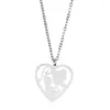 Pendant Necklaces Wholesale Mother And Baby Necklace Trendy Style Stainless Steel Mother's Day Jewellery Gift 12pcs/lot