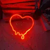 شفة الفم النيون علامة LED LED Angel Wings Sexy Lips مصباح الديكور المائدة غرفة متجر الحائط هدية بطارية USB