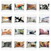 2021 Housse de coussin en peluche nordique art graffiti décoration de la maison taie d'oreiller canapé taie d'oreiller fermeture éclair invisible facile à nettoyer 40x60cm HKD230825 HKD230825