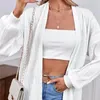 Frauen Jacken 2023 Frühling Herbst Kleidung Elegante Gefaltete Lange Hülse Mantel Mode Lässig Strickjacke Polyester Schal Tops