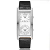 Нарученные часы двойной циферблат Unisex Watch Watch Подличная кожа