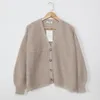 Pulls pour femmes Rowling Mirror Chunky Bouton Cardigan Pull Femmes Col V Manches Longues Casual Élégant Polyvalent Top