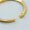 nuovo speciale argento 18k oro kink torque Bracciale con diamanti quadrati designer braccialetto Gear gioielli femme set donna Uomo ragazza coppia bracciali gioielli regali per feste rame