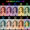 مصابيح LED مصباح RGB مع ترايبود جولة حلقة الضوء الإضاءة الفوتوغرافي صورة استوديو صورة شخصية للهاتف فيديو HKD230828