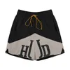 Herren-Badeshorts, Designer-Shorts für Herren, Sommer, schnell trocknend, atmungsaktiv, Netz-Kordelzug, Strandmode, lockere Sport-Shorts für Herren, Schwimm-Basketball-Shorts, schwarze Buchstaben-Shorts