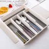 Korean Cutlery Set 304 Stainless Steel Tableware Set Spoons Chopsticks Dinnerware Set Utensils Kitchen Dinner Set Tableware Set Q230828