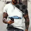 Magliette da uomo Serie Supercar Auto sportiva T-shirt stampata in 3D Moda di strada Tendenza Top Comodo abbigliamento casual Lycra Poliestere Estate