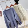 Women's Sweaters Candy Colors Sweater Women O Neck Lazy Oaf Pullover Solid Soft Warm Thick Winter Knitwear Tops Vintage Jumpers